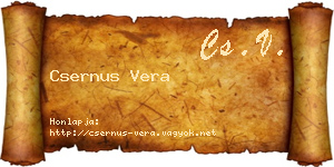 Csernus Vera névjegykártya